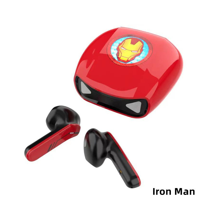 Marvel Iron Man Captain America Gaming TWS Earbuds, Bluetooth 5.1 Wireless Earphones with Low Latency