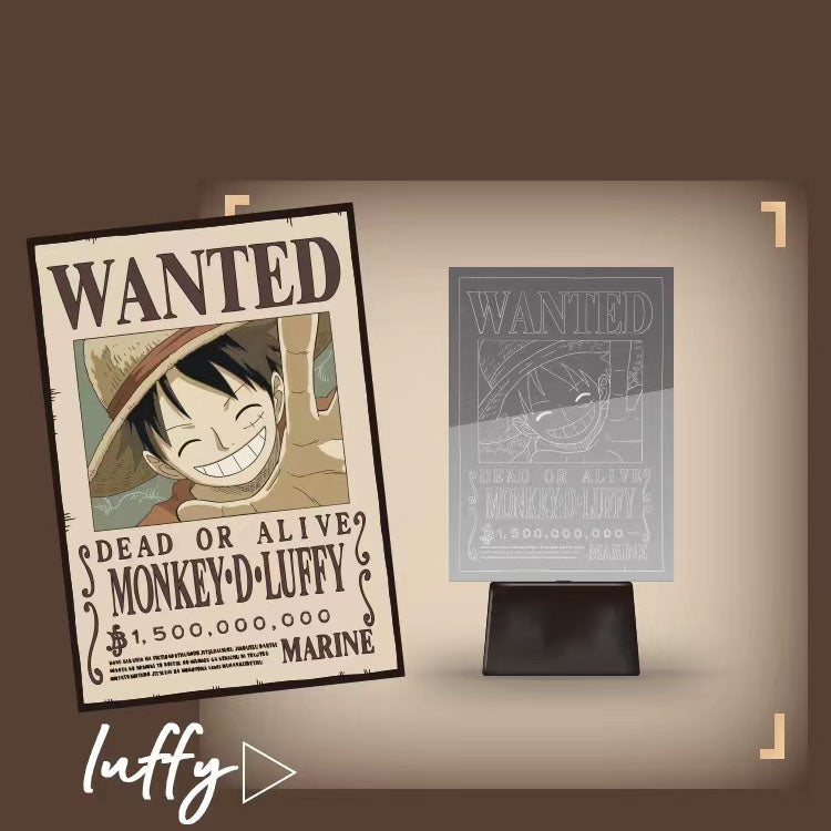 Boîte surprise lumineuse d'avis de recherche Luffy/Zoro/Nami