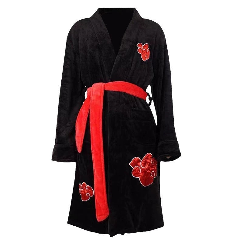 Robe de nuit en flanelle de ninja Fire Shadow - Endormez-vous dans une chemise de nuit confortable