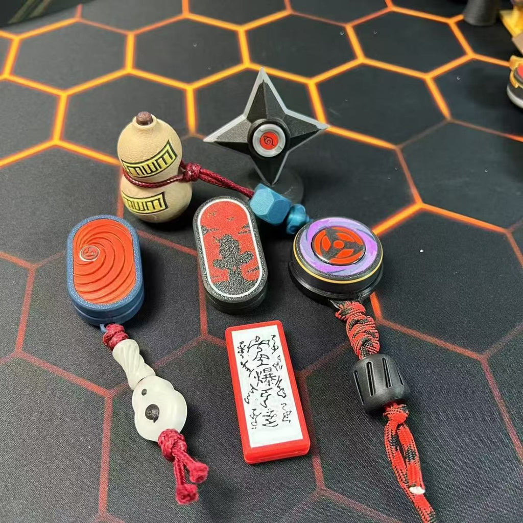Itachi/Obito/Gaara Fire Shadow Ninja - Cartes poussoirs EDC inspirées pour le soulagement du stress