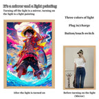 Luffy/Zoro/Sanji peuvent servir de miroirs, de peintures décoratives ou de tableaux lumineux.