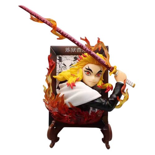 Demon Slayer Kyojuro Mitsuri Gyomei Frame Bust Figure, Anime Hashira Photo Frame Statue Collectible