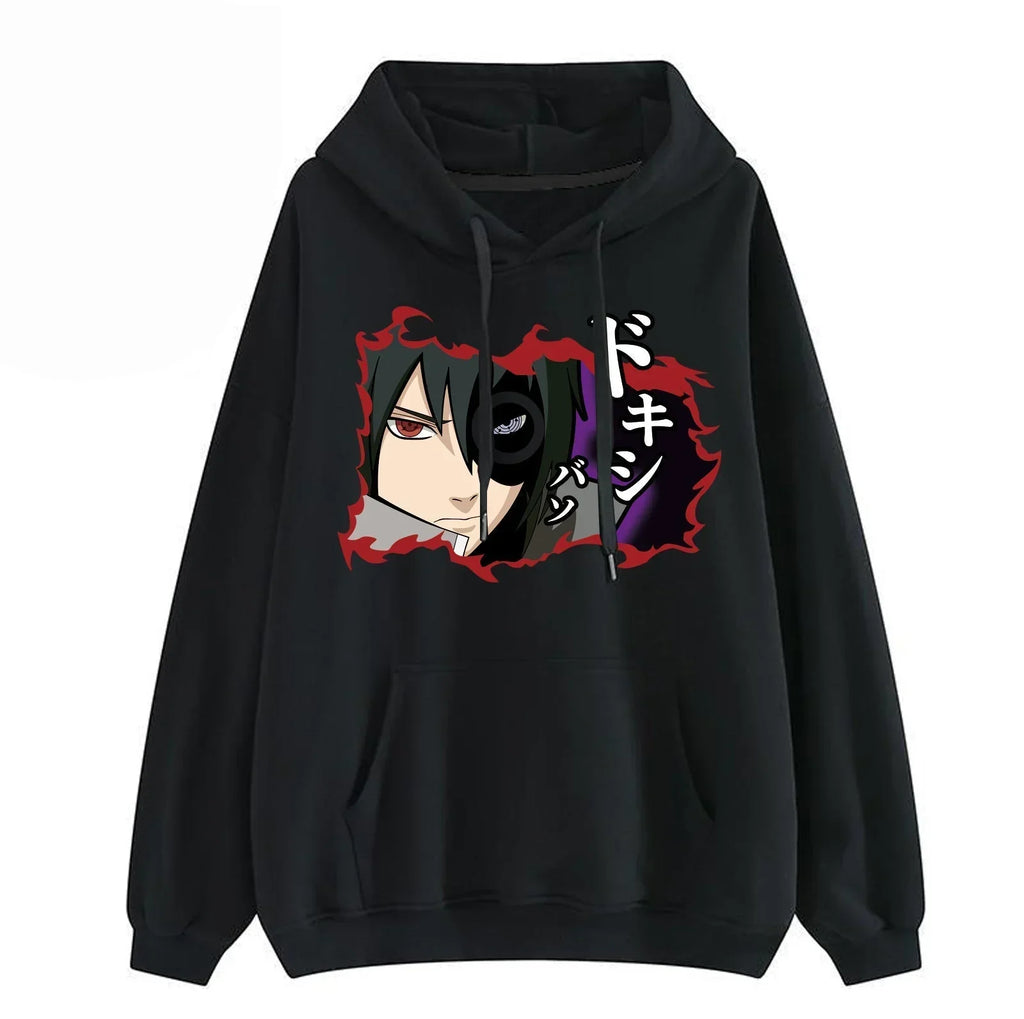 Modélisation du personnage de Sasuke, cool, créatif, dynamique, yeux clignotants, sweat à capuche dessin animé