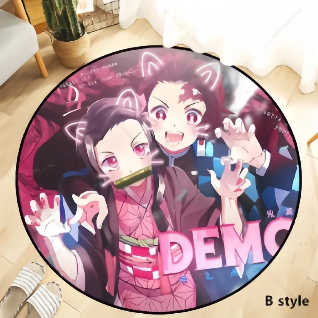 Tapis de maison Kamado Tanjirou fait à la main, écologique, antidérapant et confortable
