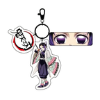 Porte-clés en acrylique réfléchissant Demon Slayer, lot de 3 pièces, accessoires de sac à main Anime
