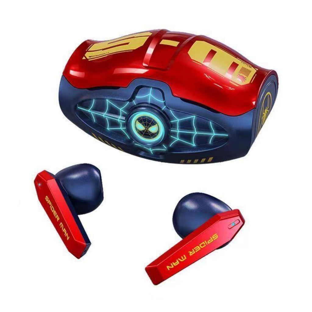 Écouteurs sans fil Marvel Spider-Man Iron Man, Écouteurs Bluetooth TWS Marvel avec boîtier de charge LED