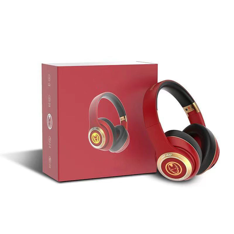 Casque de jeu Marvel Iron Man Captain America, casque supra-auriculaire Bluetooth 5.3 avec lumière RGB