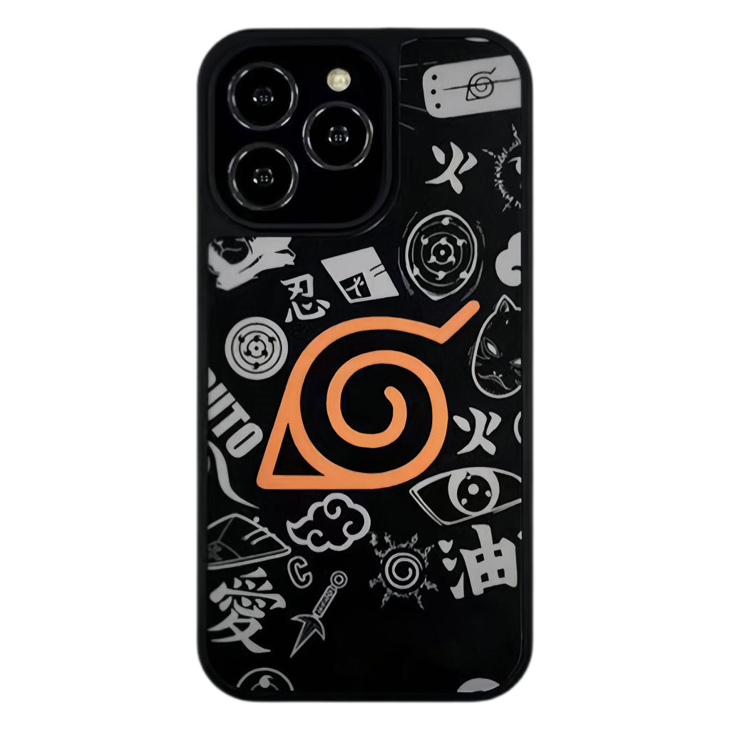Coque de téléphone antichoc en silicone Kurama/Akatsuki pour iPhone