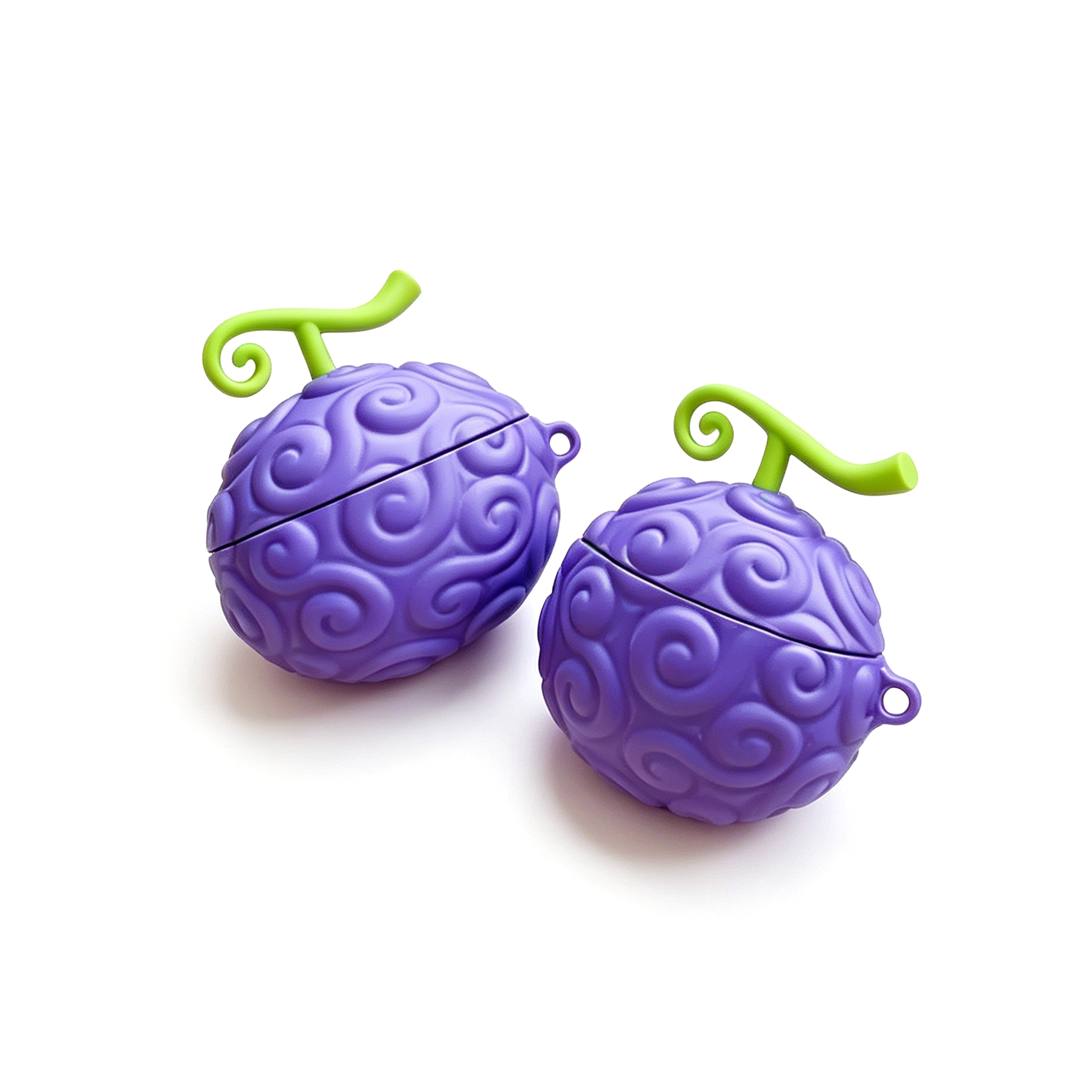 Coque AirPods One Piece Luffy Ace Fruit du Démon, Housse de Protection en Silicone 3D pour Écouteurs avec Porte-clés