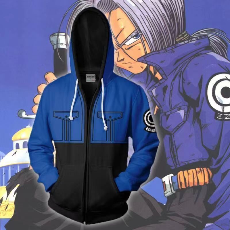 Sweat à capuche décontracté avec impression Gogeta/Roshi/Trunks/Goku Black, pour printemps et automne