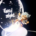 Nika Luffy Moon Night Light with Nika Luffy small hand tricolor change creative unlimited