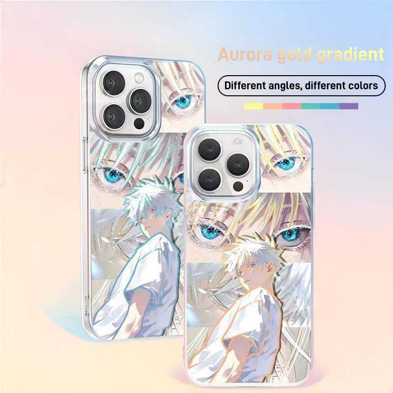 Jujutsu Kaisen Gojo Satoru iPhone Case, Anime Eyes Print Protective Phone Cover