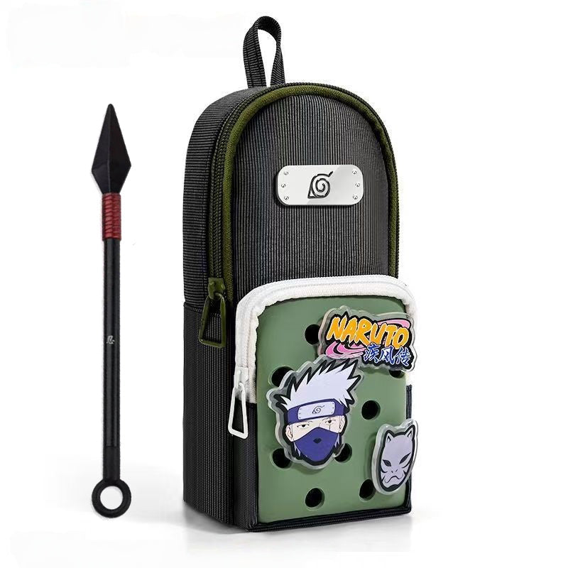 Trousse Naruto Kakashi, Trousse à crayons Anime grande capacité avec stylo Kunai