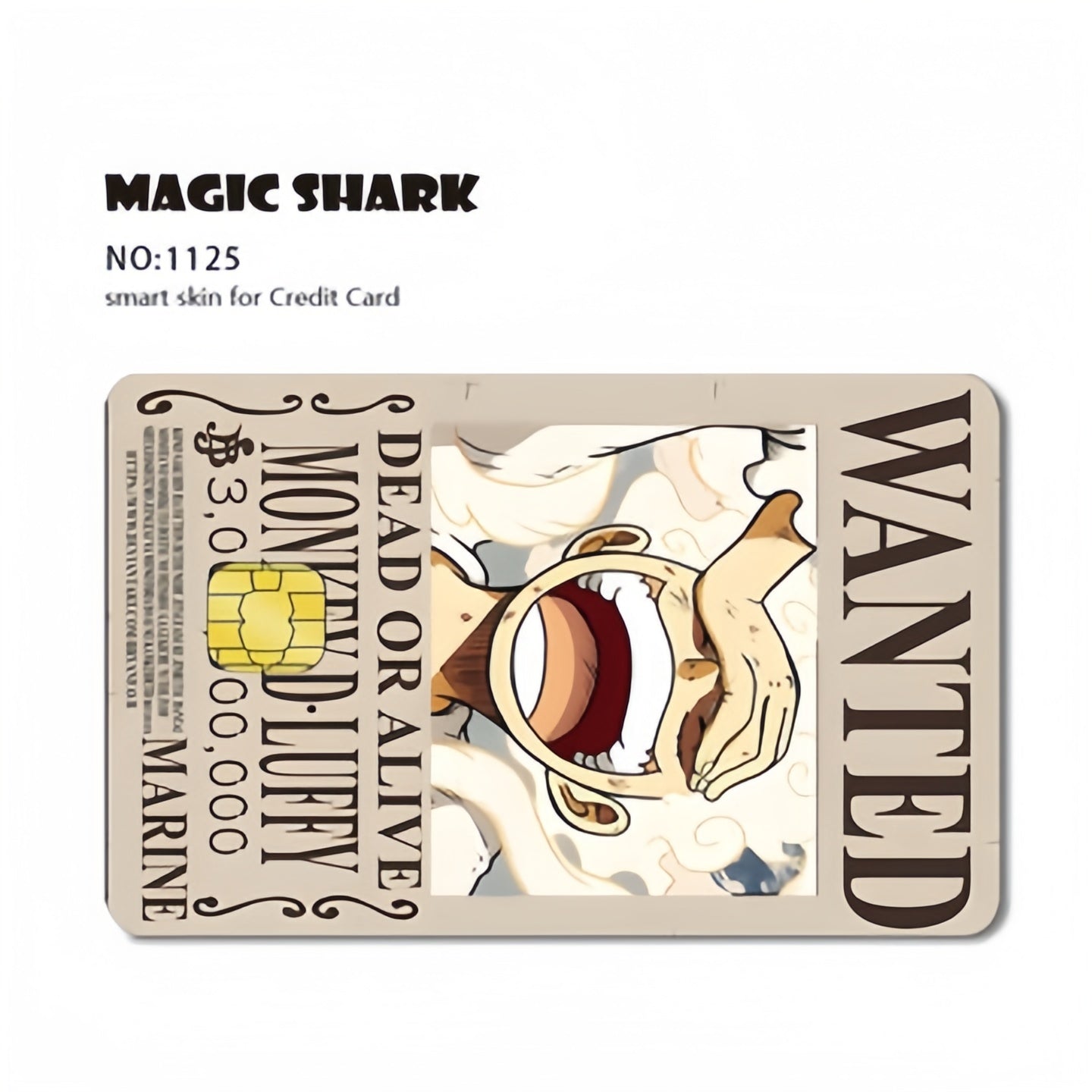 Autocollants de carte bancaire Luffy/Zoro épaissis avec gommage cristal personnalisés
