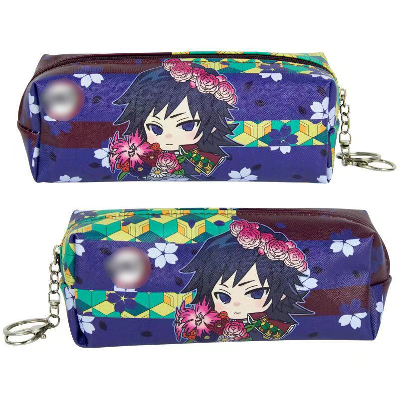 Tanjirou/Nezuko exquise trousse multi-fonctionnelle avec compartiments astucieux et motifs originaux