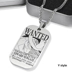 Collier de primes de personnages en titane Luffy/Zoro/Nami/Sanji