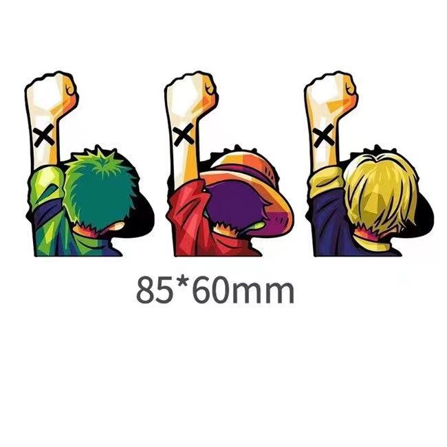 Autocollants 3D dégradés Luffy/Zoro/Nami