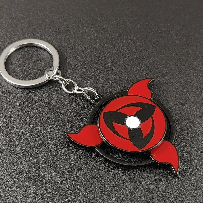 Porte-clés rotatif Sharingan Naruto - Jouet Fidget Spinner Uchiha Anime