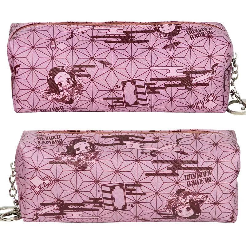 Tanjirou/Nezuko exquise trousse multi-fonctionnelle avec compartiments astucieux et motifs originaux