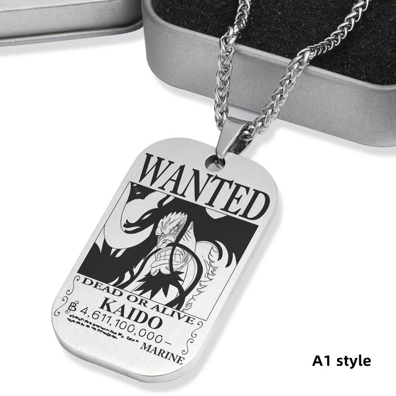 Collier de primes de personnages en titane Luffy/Zoro/Nami/Sanji