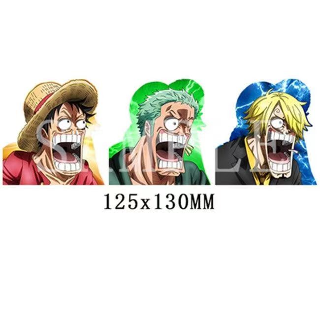 Autocollants 3D dégradés Luffy/Zoro/Nami