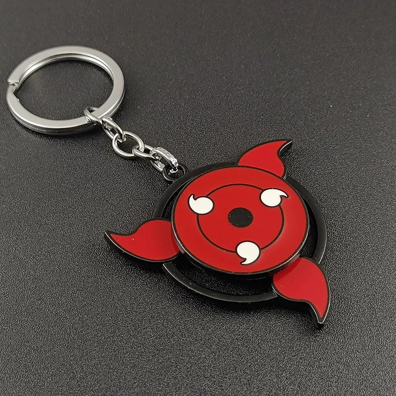 Porte-clés rotatif Sharingan Naruto - Jouet Fidget Spinner Uchiha Anime