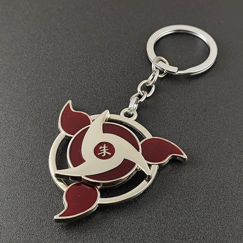 Porte-clés rotatif Sharingan Naruto - Jouet Fidget Spinner Uchiha Anime