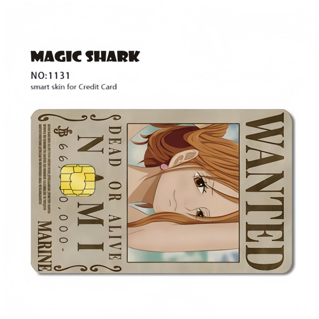 Autocollants de carte bancaire Luffy/Zoro épaissis avec gommage cristal personnalisés