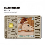 Autocollants de carte bancaire Luffy/Zoro épaissis avec gommage cristal personnalisés