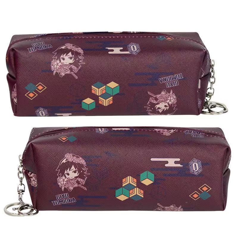 Tanjirou/Nezuko exquise trousse multi-fonctionnelle avec compartiments astucieux et motifs originaux
