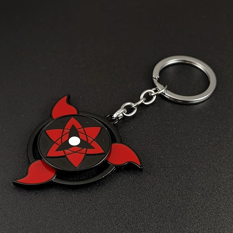 Porte-clés rotatif Sharingan Naruto - Jouet Fidget Spinner Uchiha Anime