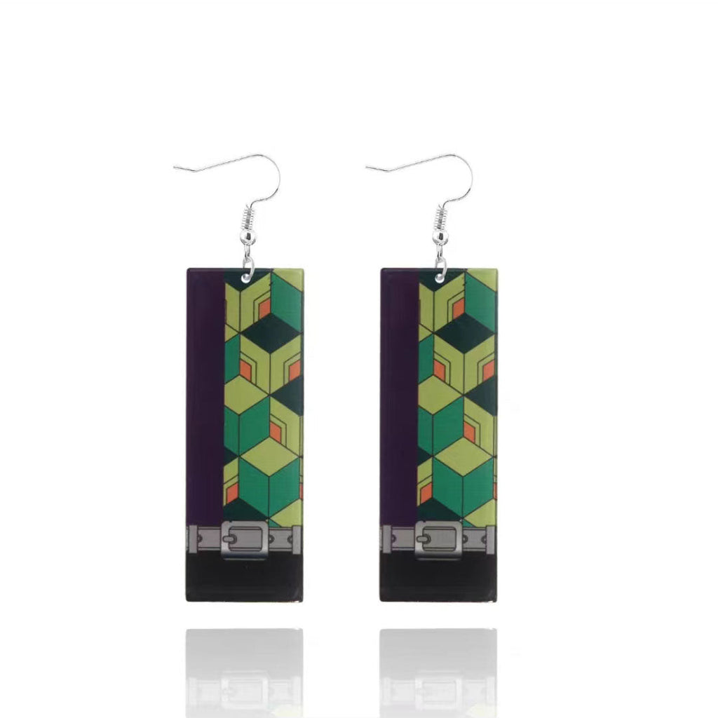 Magnifiques boucles d'oreilles Tanjirou/Nezuko pour un charme unique