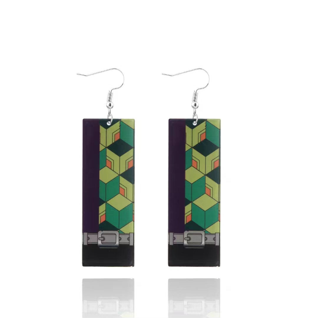 Magnifiques boucles d'oreilles Tanjirou/Nezuko pour un charme unique
