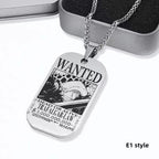 Collier de primes de personnages en titane Luffy/Zoro/Nami/Sanji