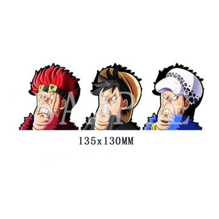 Autocollants 3D dégradés Luffy/Zoro/Nami