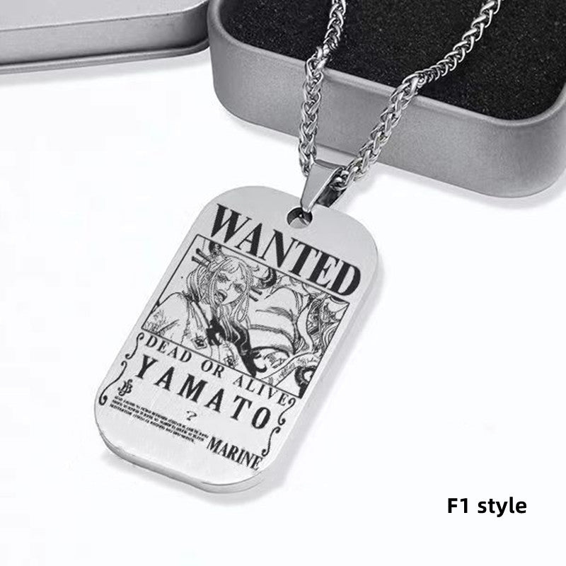 Collier de primes de personnages en titane Luffy/Zoro/Nami/Sanji