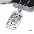 Collier de primes de personnages en titane Luffy/Zoro/Nami/Sanji