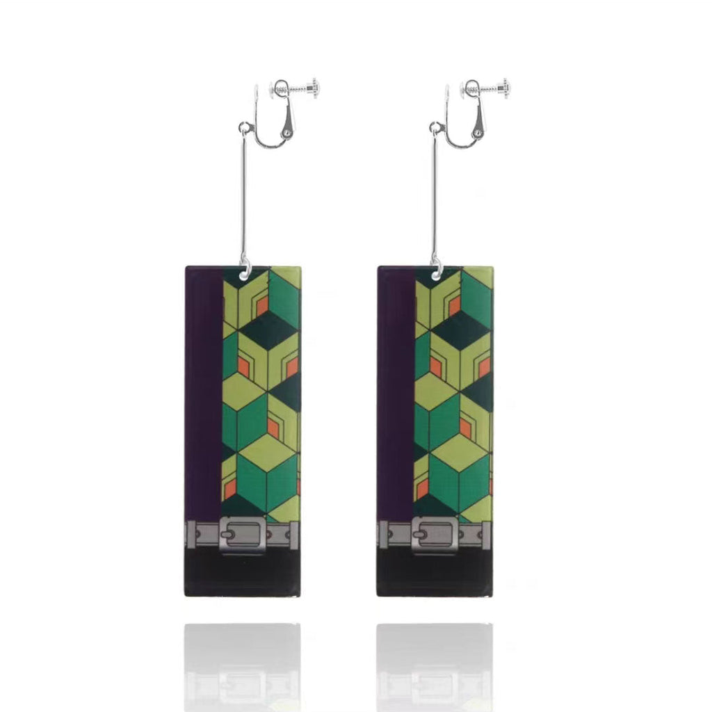 Magnifiques boucles d'oreilles Tanjirou/Nezuko pour un charme unique