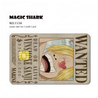Autocollants de carte bancaire Luffy/Zoro épaissis avec gommage cristal personnalisés