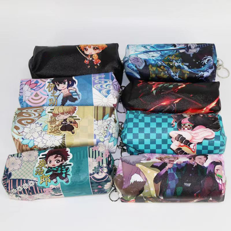 Tanjirou/Nezuko exquise trousse multi-fonctionnelle avec compartiments astucieux et motifs originaux