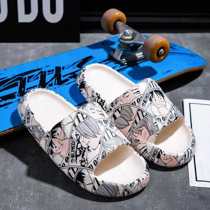 Luffy/Zoro Chaussons confortables, doux et stylés