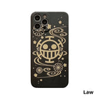 Coque Luffy/Law en silicone antichoc pour iPhone