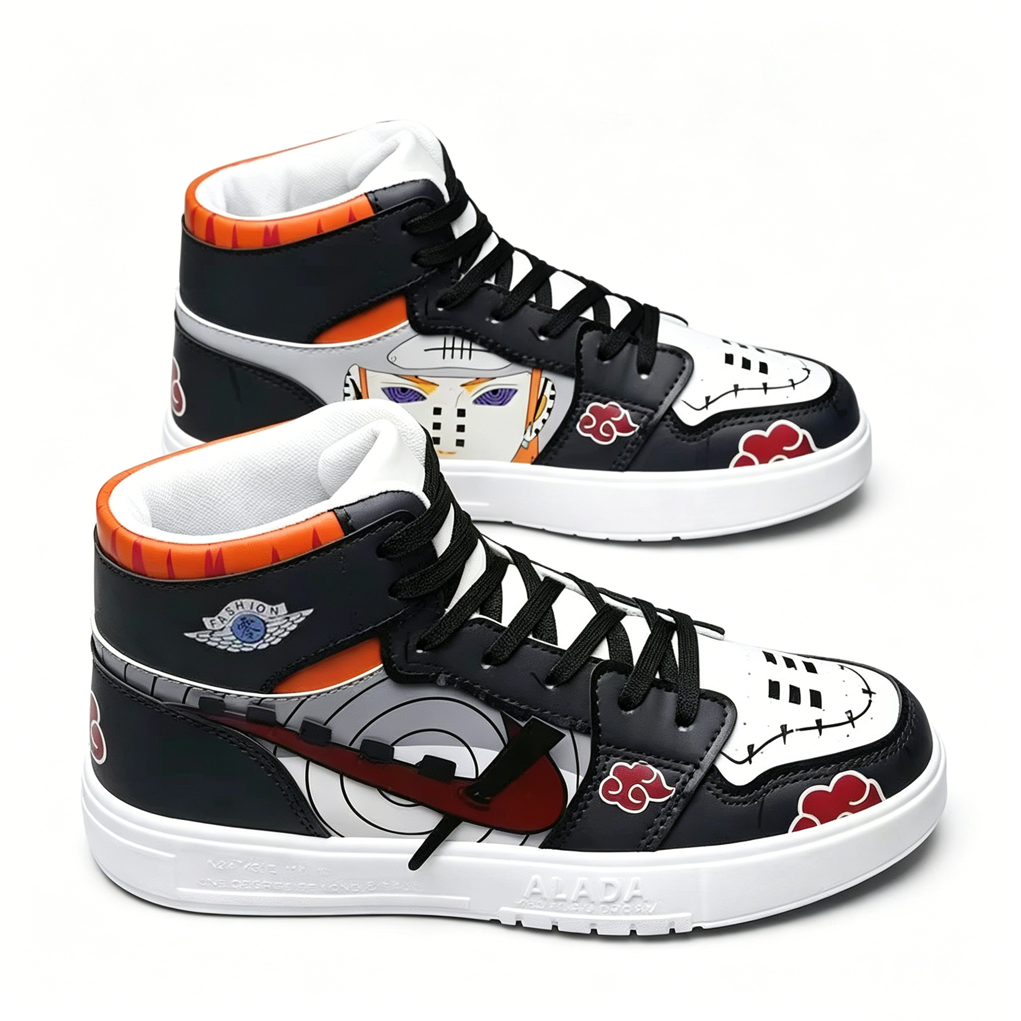 Baskets montantes Naruto Pain Yahiko Anime, chaussures streetwear décontractées à motif Akatsuki