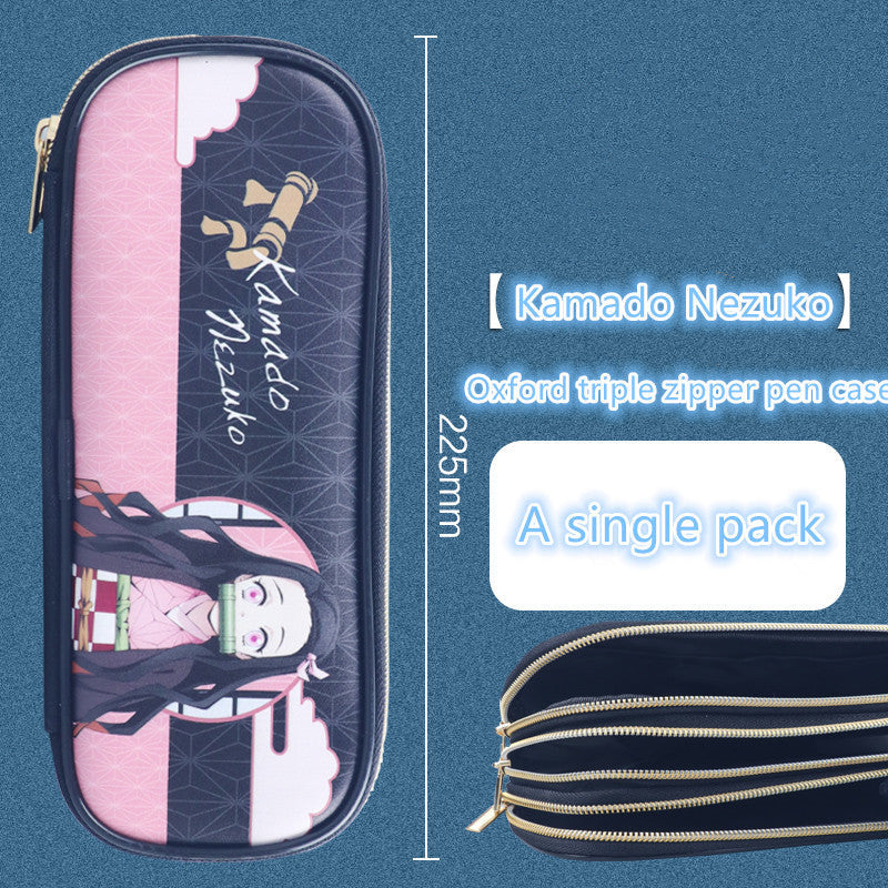 Trousse à stylo Kamado Tanjirou, nouveauté 2022, grande capacité 3 couches, EVA étanche