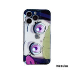 Coque de téléphone Nezuko/Tanjirou en silicone résistant aux chocs