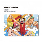 Autocollants de carte bancaire Luffy/Zoro épaissis avec gommage cristal personnalisés