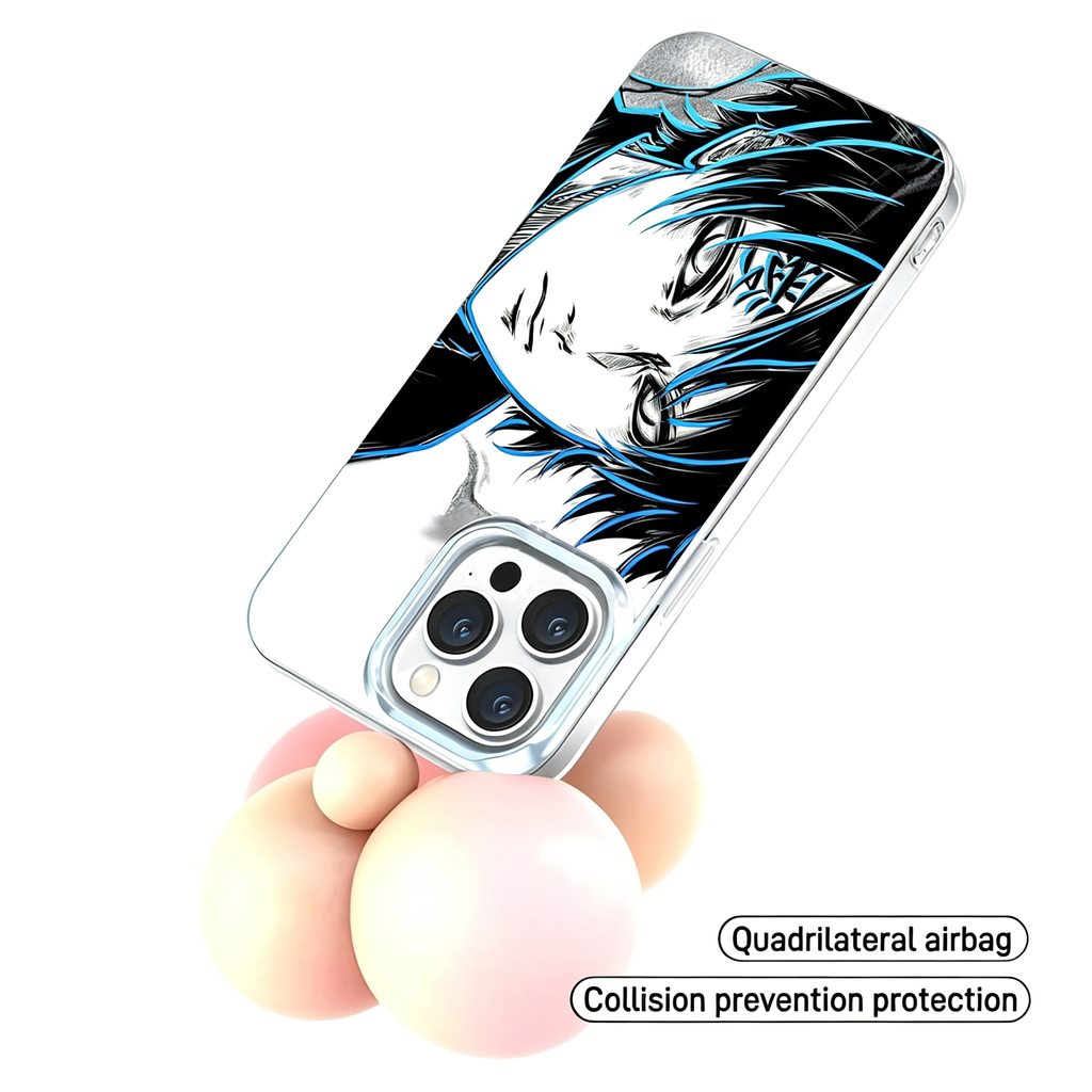 Coque de téléphone Naruto Gaara du désert à dégradé, coque antichoc Anime Aurora Border