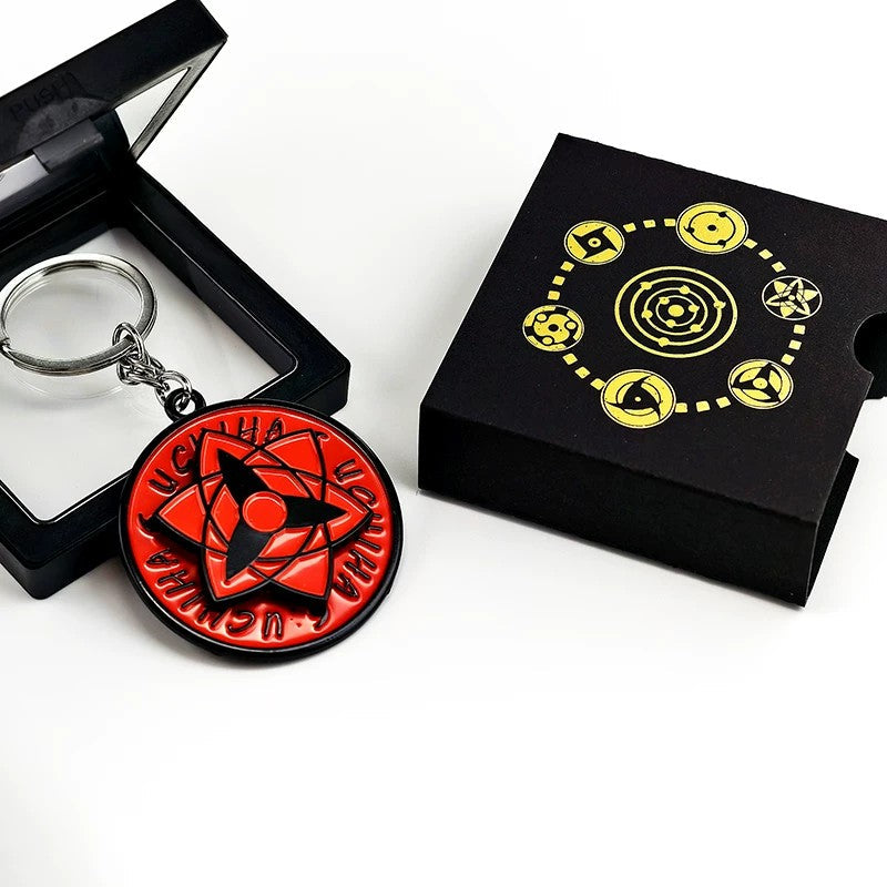 Porte-clés rotatif Sharingan Naruto - Jouet Fidget Spinner Uchiha Anime