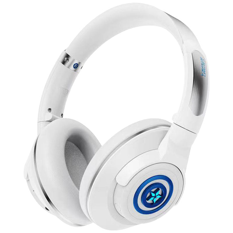 Marvel Iron Man Captain America Over‑Ear Bluetooth Gaming Headphones, Low Latency Headset with Detachable Mic