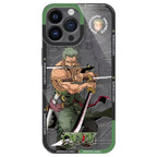 Coque de téléphone en silicone Luffy/Zoro/Ace résistante aux chocs pour iPhone